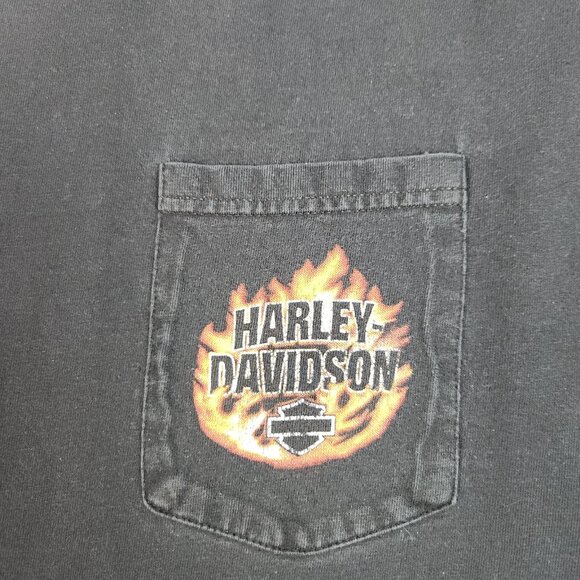 Harley Davidson Shirt Mens 2XL Kentucky Wildcat London Motorcycle Biker Pocket T - Picture 3 of 9